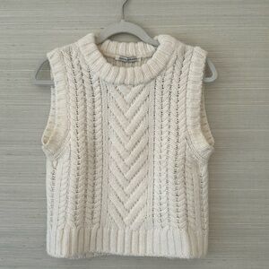 Cecelie Bahnsen Cable Knit Vest - Ecru
